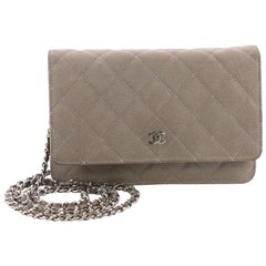Chanel Wallet on Chain Quilted Matte Caviar