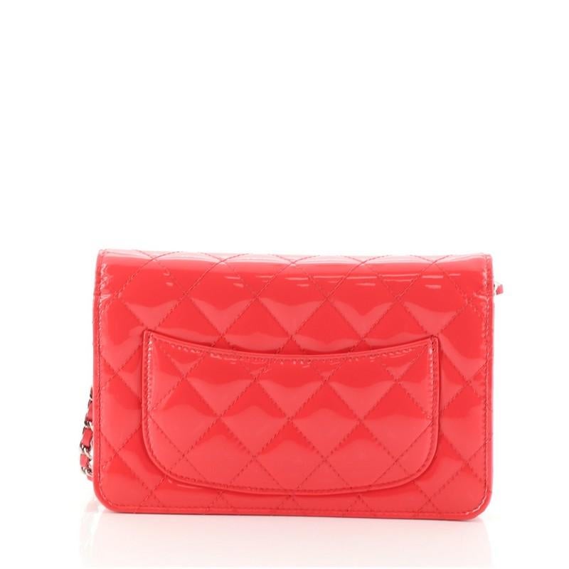 Chanel Wallet on Chain Quilted Patent In Good Condition In NY, NY