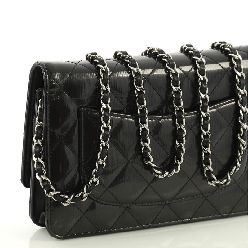Chanel Wallet on Chain Quilted Striated Metallic Patent 2