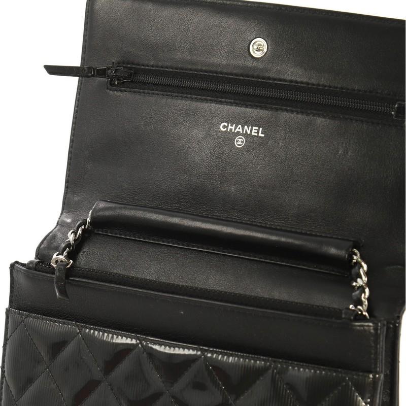 Chanel Wallet on Chain Quilted Striated Metallic Patent 3