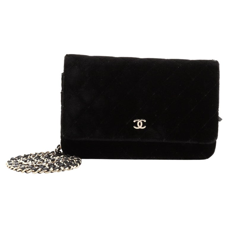 Chanel Wallet on Chain Quilted Velvet at 1stDibs
