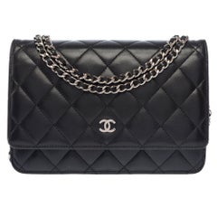 CHANEL Wallet on Chain Shoulder Bag Black