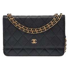 CHANEL Wallet on Chain Shoulder Bag Black
