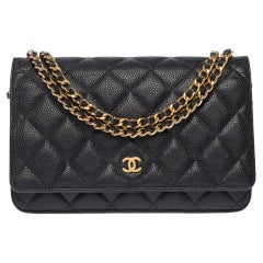 CHANEL Wallet on Chain Shoulder Bag Black