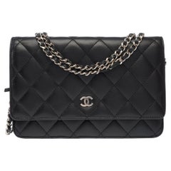 CHANEL Wallet on Chain Shoulder Bag Black