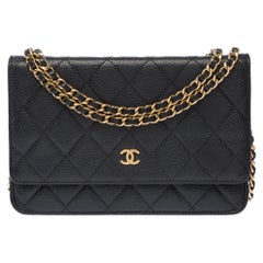 CHANEL Wallet on Chain Shoulder Bag Black