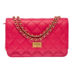 CHANEL Wallet on Chain Shoulder Bag Pink