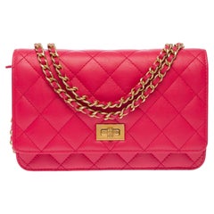 CHANEL Wallet on Chain Shoulder Bag Pink