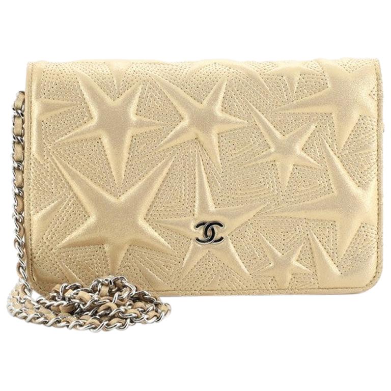 Chanel Wallet on Chain Star Embossed Lambskin at 1stDibs