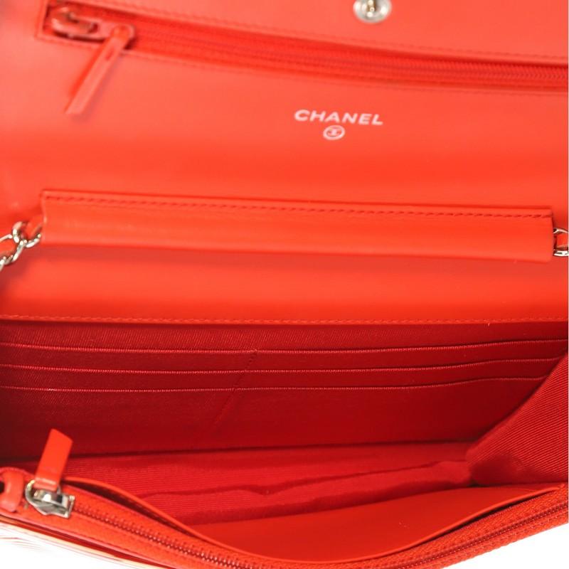 Chanel Wallet On Chain Striped Patent 1