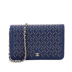 Chanel Wallet on Chain Studded Leather