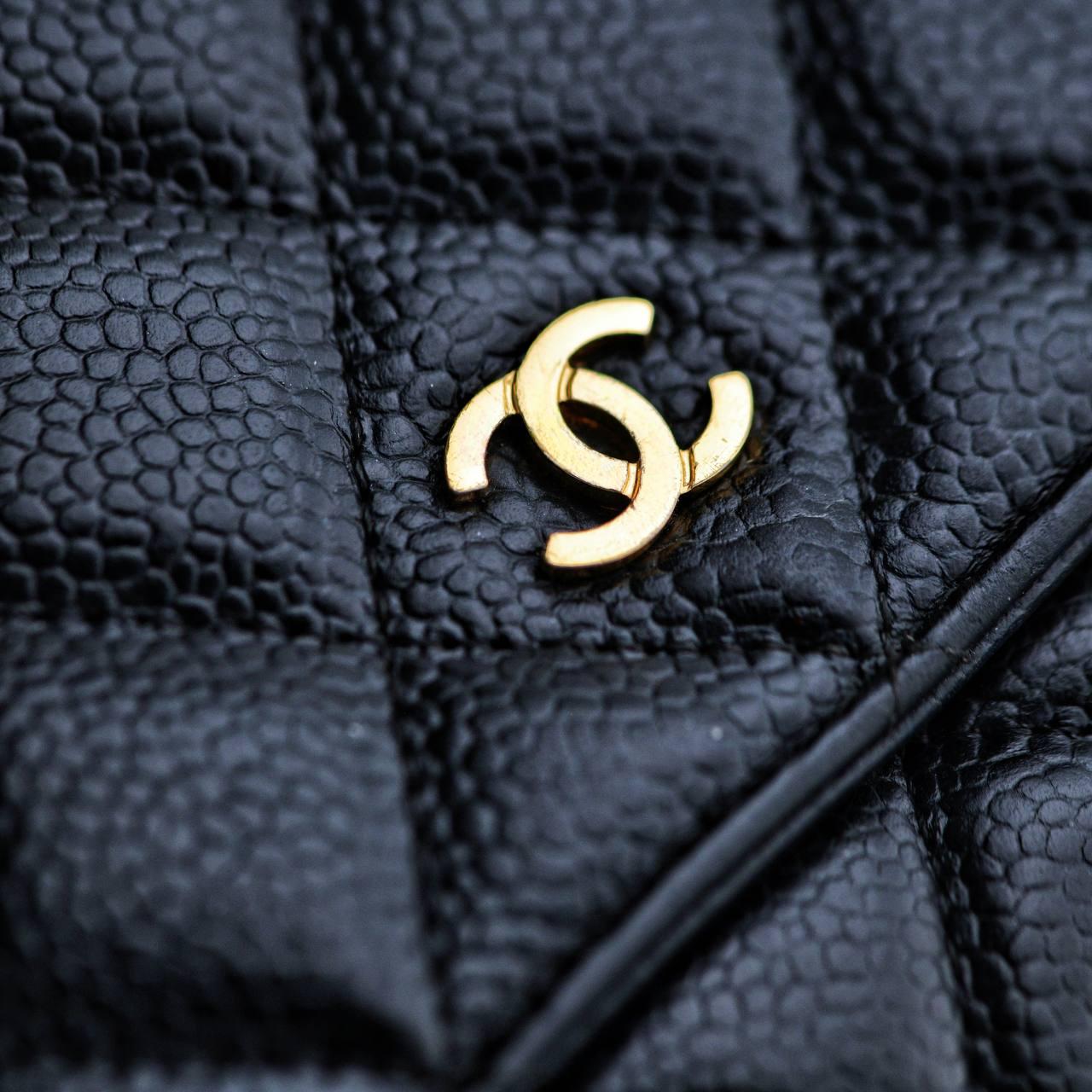 Chanel Wallet On Chain Timeless Classique Black Leather Crossbody Bag For Sale 4