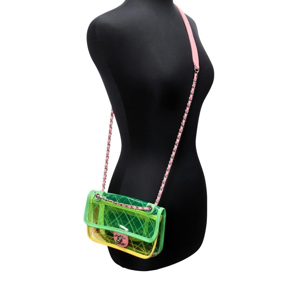 Chanel Wallet on Chain Transparent Classic Green PVC Cross Body BagCC-0806N-0002 4