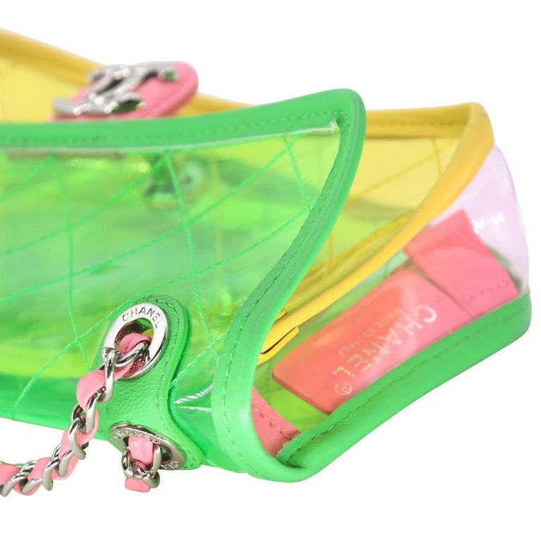 Chanel Wallet on Chain Transparent Classic Green PVC Cross Body BagCC