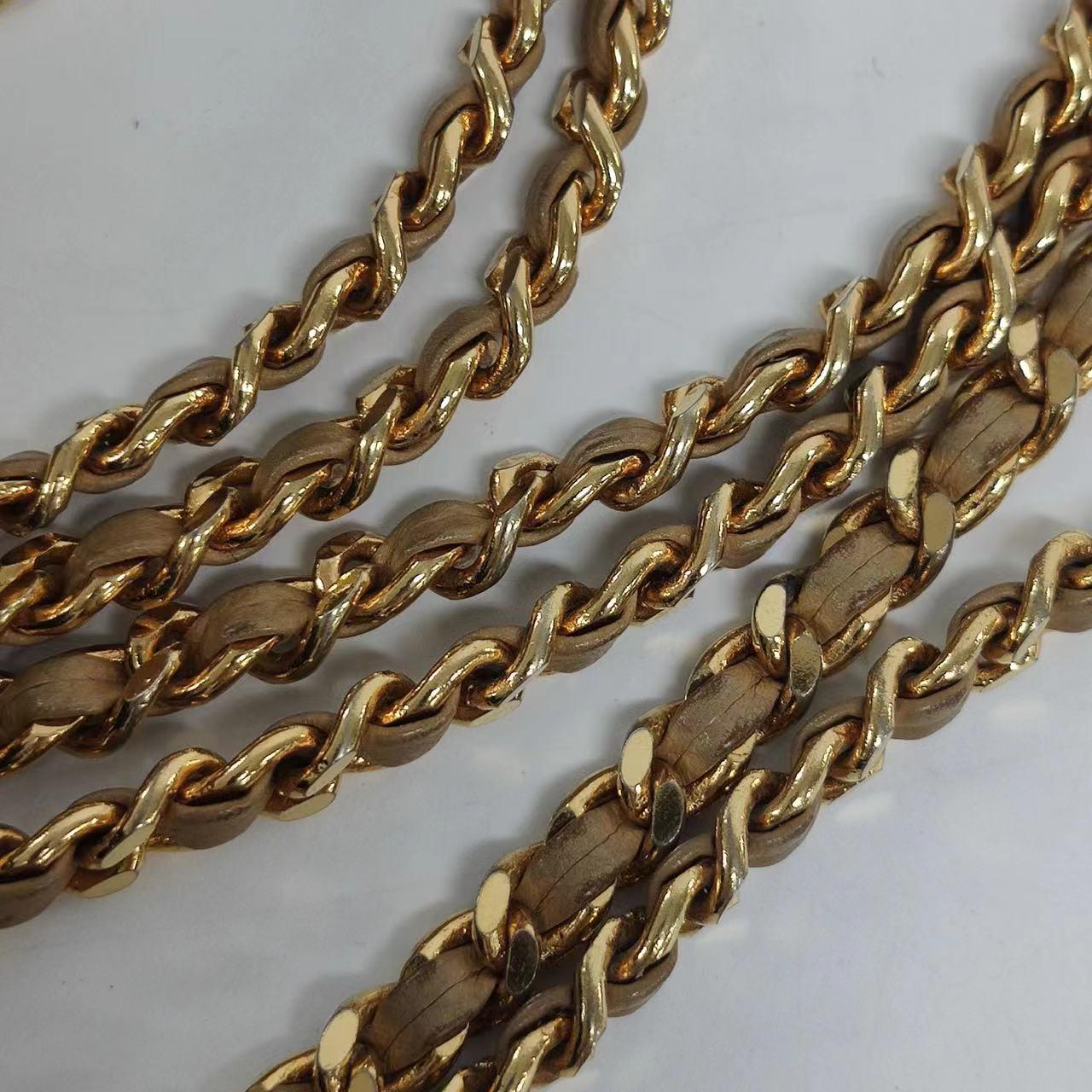 Chanel Wallet on Chain Vintage Flap Bag Double CC Camel Caviar Leather 2