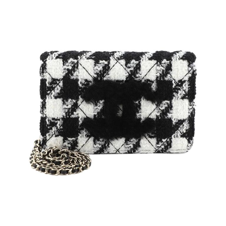 Chanel Wallet on Chain with Coin Purse Quilted Tweed with Shearling at ...