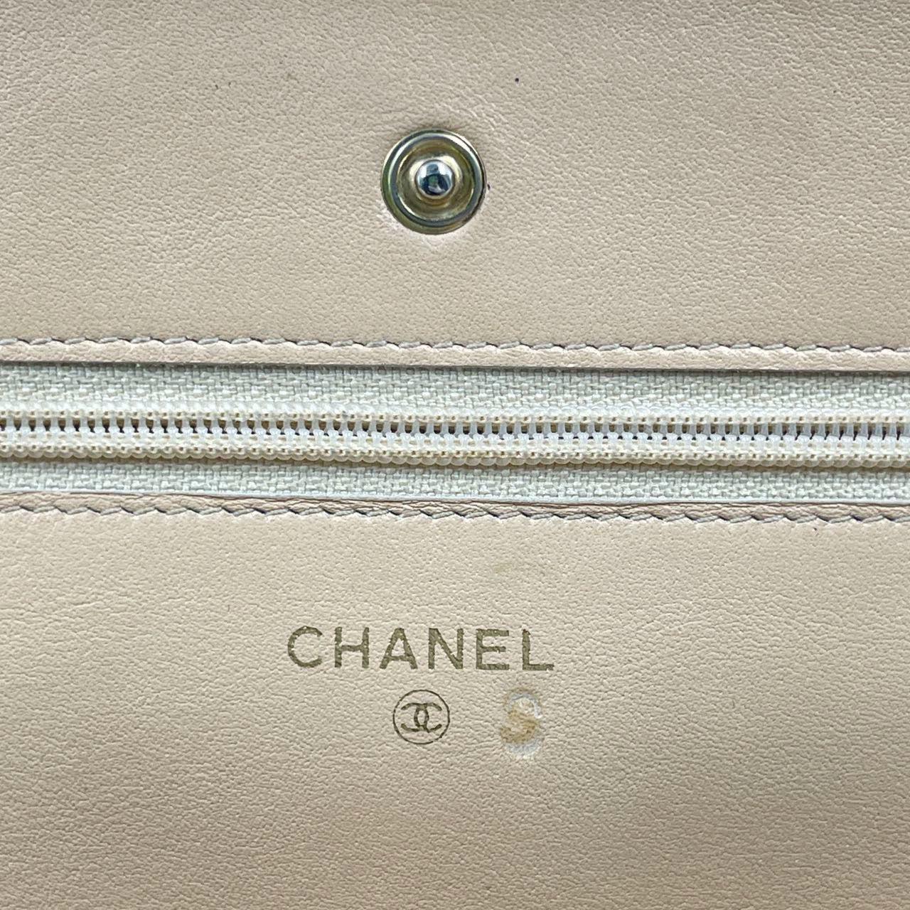 Chanel Wallet on Chain WOC Double CC Beige Caviar Leather 6