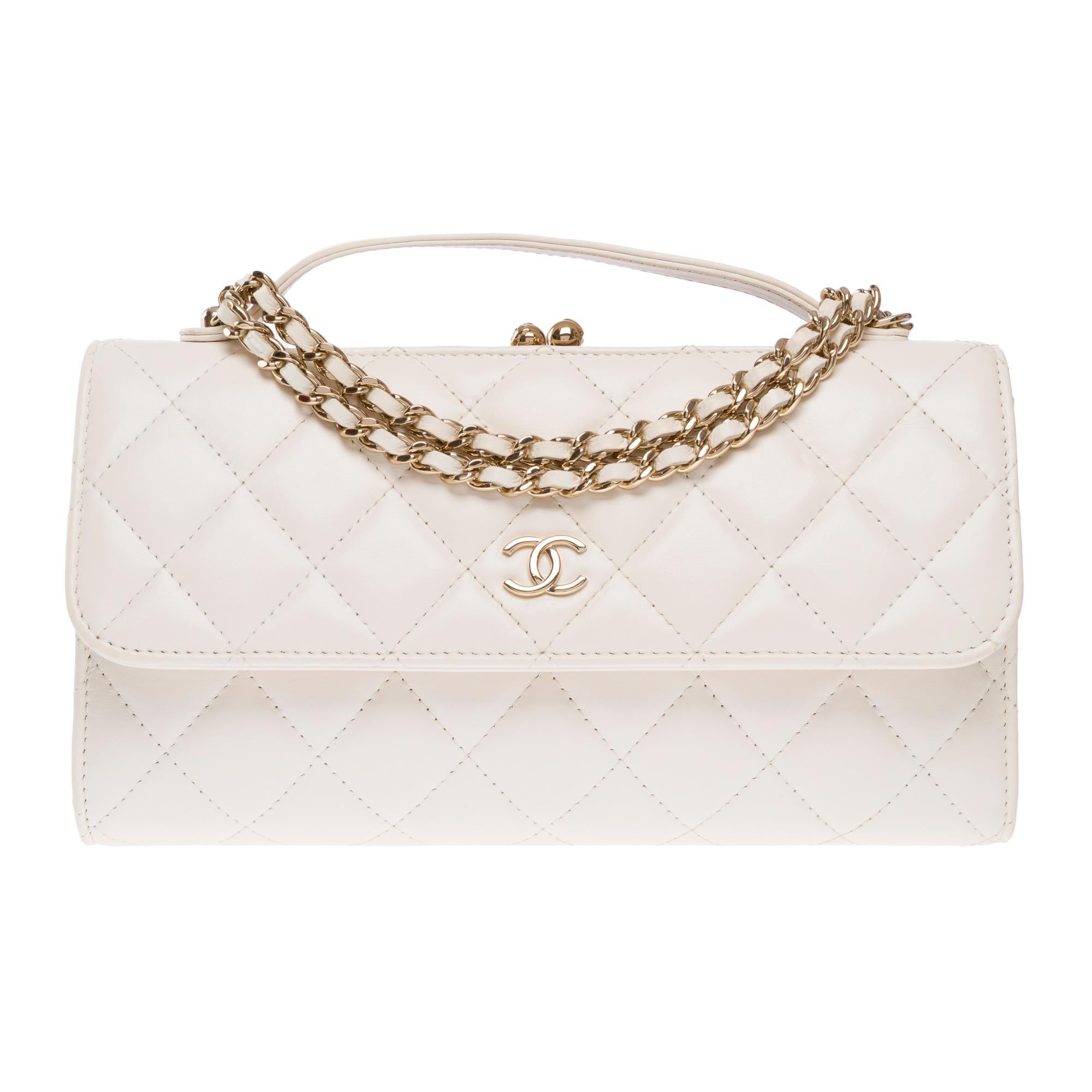Gray Chanel Wallet on Chain (WOC)  handle For Sale