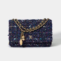 Chanel Portemonnaie an Kette (WOC) Umhängetasche aus mehrfarbigem Tweed, MGHW