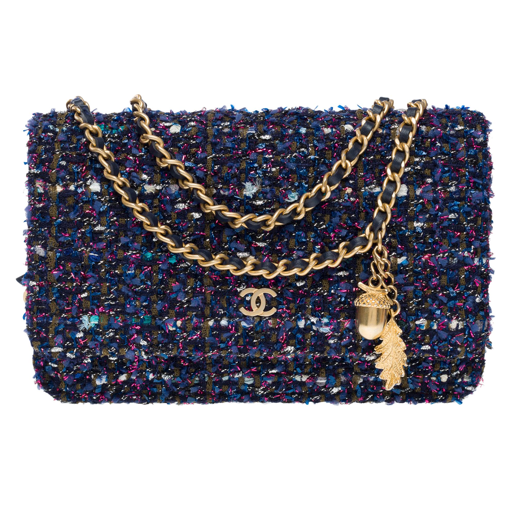 Black Chanel Wallet on Chain (WOC)  shoulder bag in Multicolor Tweed, MGHW