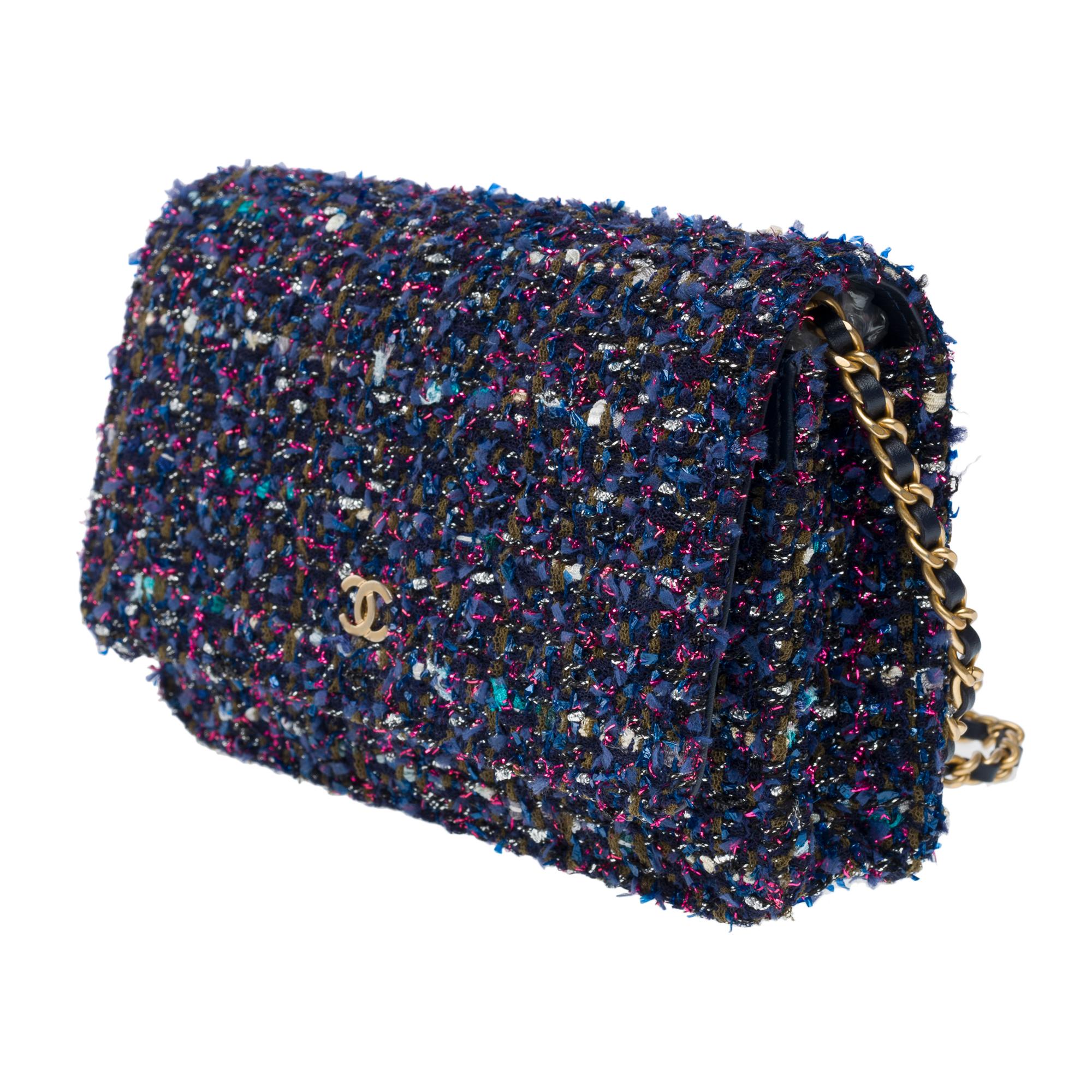 Women's Chanel Wallet on Chain (WOC)  shoulder bag in Multicolor Tweed, MGHW