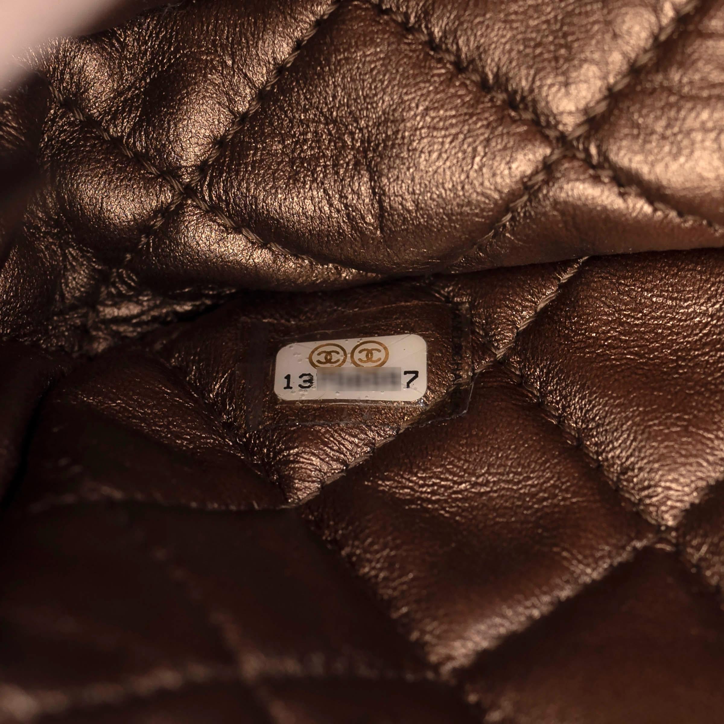 CHANEL warm silver PYTHON MEDIUM FLAP Shoulder Bag 3