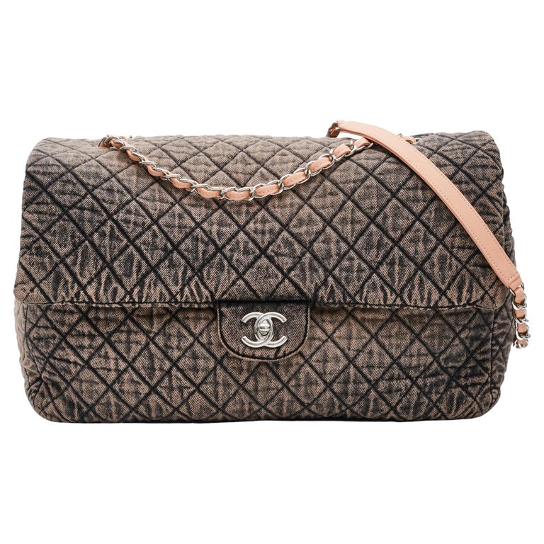 Chanel Washed Denim Quilted Denimpression XXL Flap Light Pink 2020 at