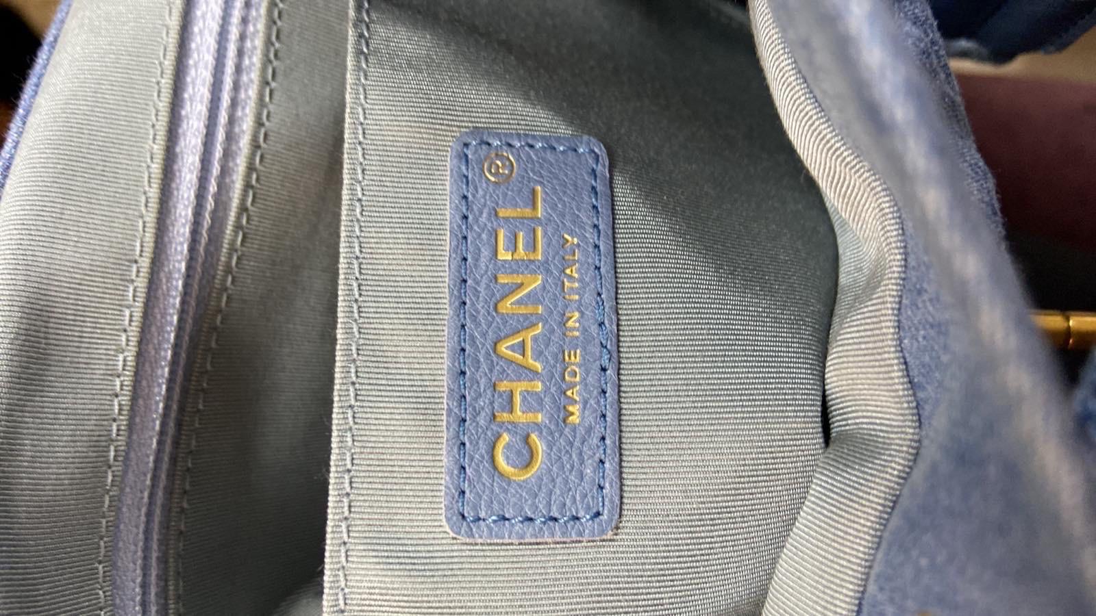 Chanel Washed Denim Quilted Large Urban Spirit Backpack  4