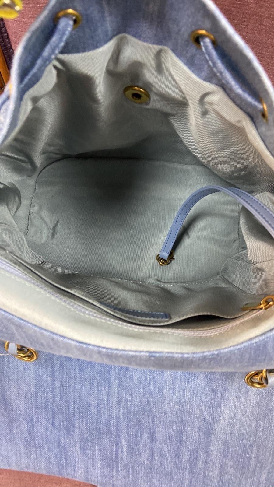 Chanel Washed Denim Quilted Large Urban Spirit Backpack  1