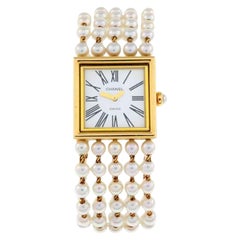 Chanel Watch, 18ct Yellow Gold & Pearl 'Mademoiselle', Ladies