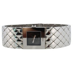 Chanel Watch. Genuine Matelasse Ladies Quartz Wristwatch Quilted Bracelet