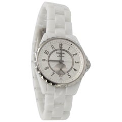 Used Chanel watch J12 in white ceramic