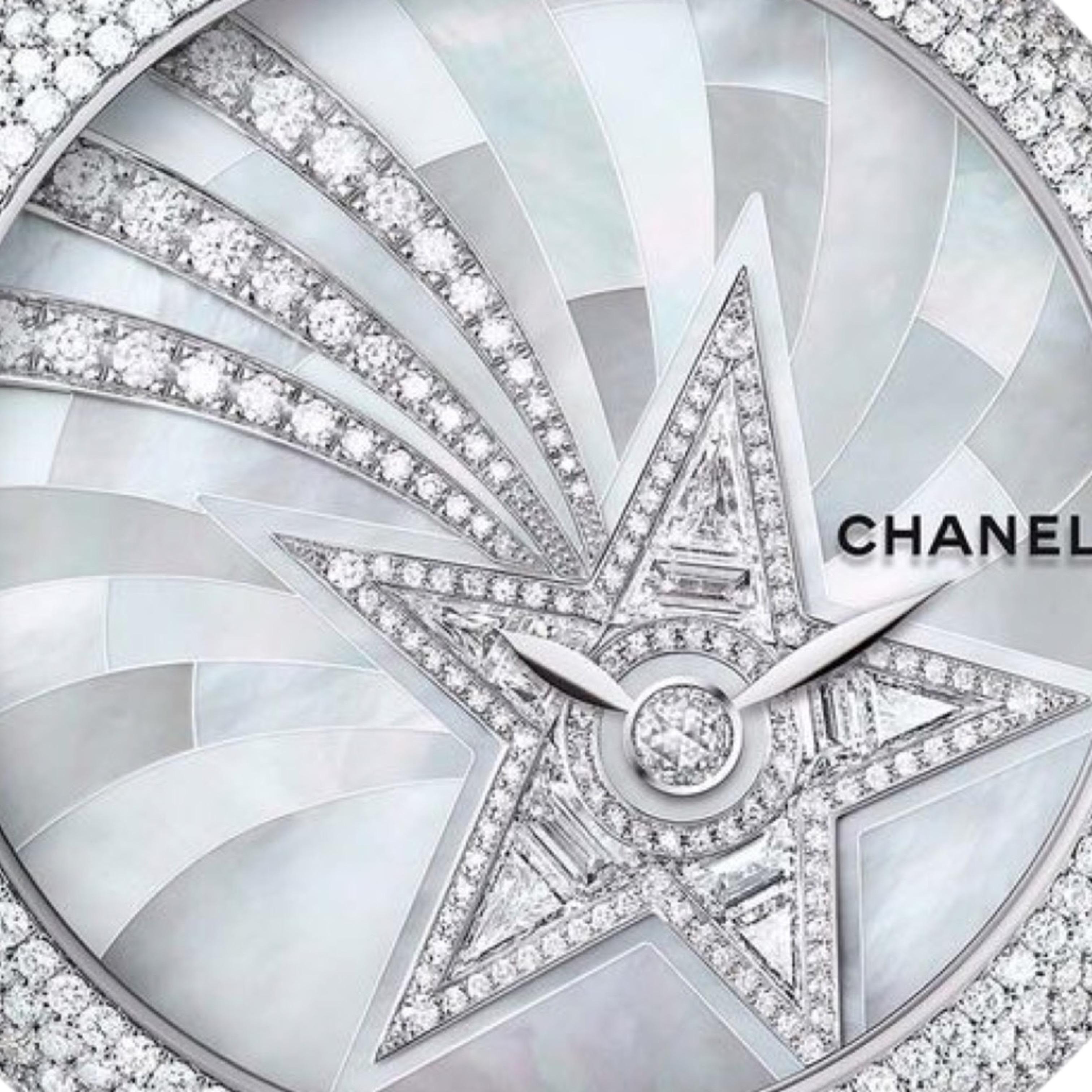 Round Cut Chanel Watch Mademoiselle Prive Quartz For Sale