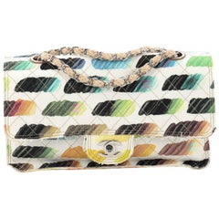Chanel Watercolor Colorama Flap Bag Quilted Canvas Medium