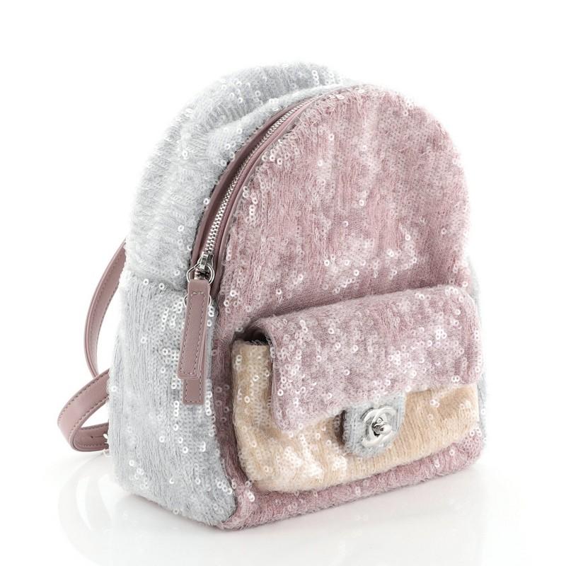 chanel sequin backpack