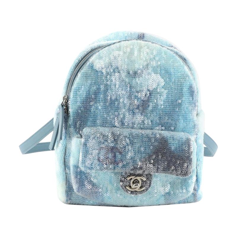 chanel sequin backpack