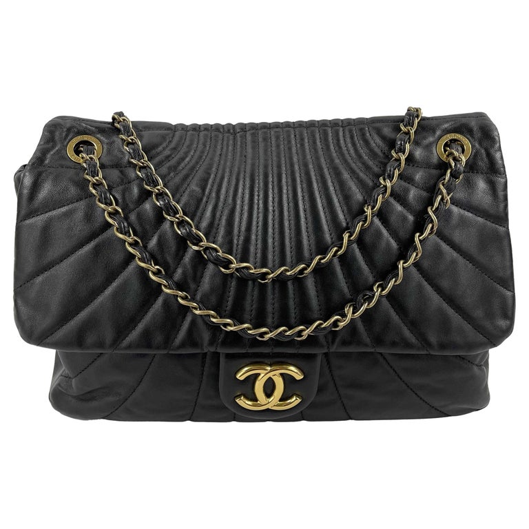 Quilted Black Calfskin Leather Clutch