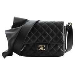 Chanel Wave Strap Flap Bag Quilted Lambskin with Calfskin Small