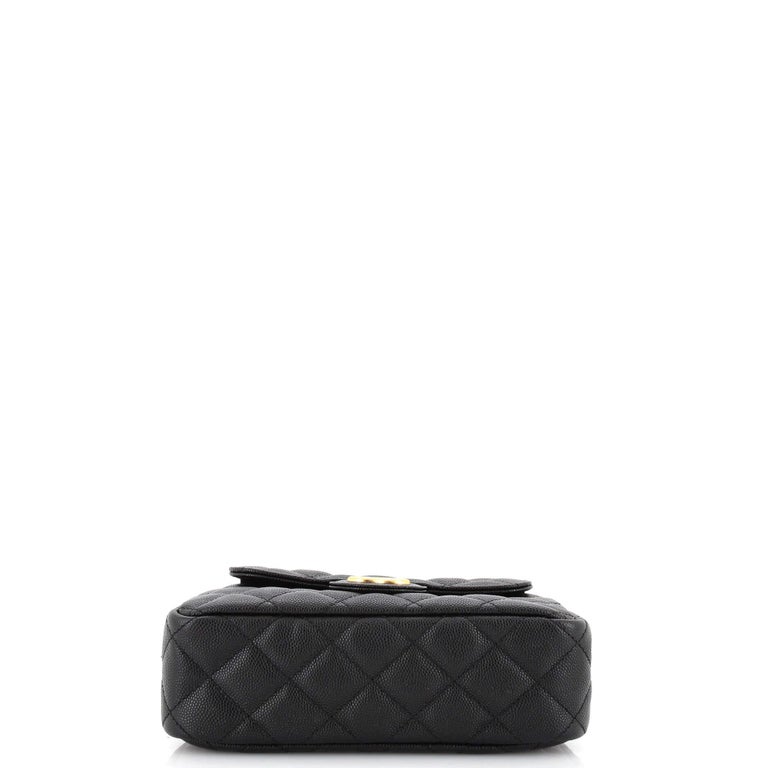 Lot - CHANEL BLACK QUILTED LAMBSKIN CC DOUBLE TURN LOCK MINI BRIEFCASE BAG  6 1/2 x 9 1/4 x 2 1/4 in. (16.5 x 23.5 x 5.7 cm.)