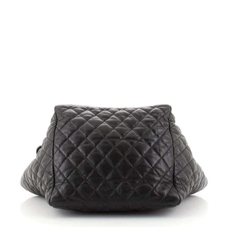 Chanel Week End On Mars Tote Quilted Lambskin Medium at 1stDibs