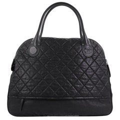 Chanel Weekender Bag Quilted Coated Canvas Horizontal