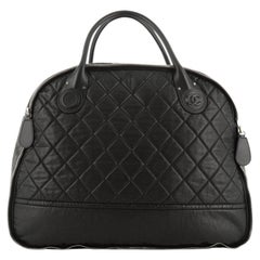 Chanel Weekender Bag Quilted Coated Canvas Horizontal