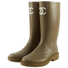 CHANEL WELLIES Khaki - Size 38