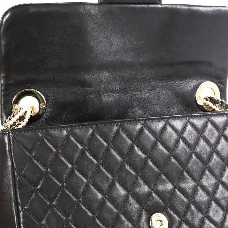 Chanel Westminster Pearl Chain Flap Bag Quilted Lambskin Medium  In Good Condition In NY, NY