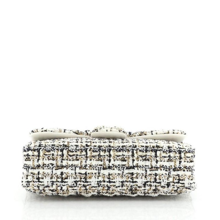 Chanel Westminster Tangled Pearl Chain Flap Bag Painted Tweed Medium