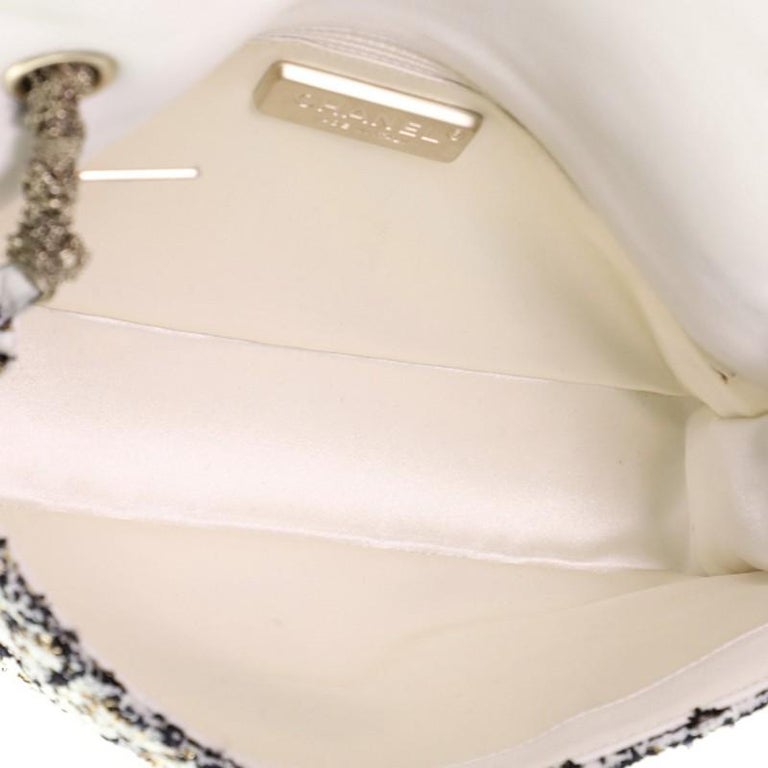 Chanel Westminster Tangled Pearl Chain Flap Bag Painted Tweed Medium