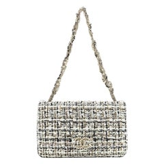 Chanel Westminster Tangled Pearl Chain Flap Bag Painted Tweed Medium