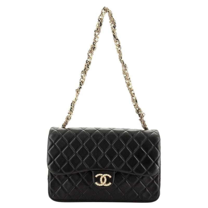 Chanel  Westminster Tangled Pearl Chain Flap Bag Quilted Lambskin Medium