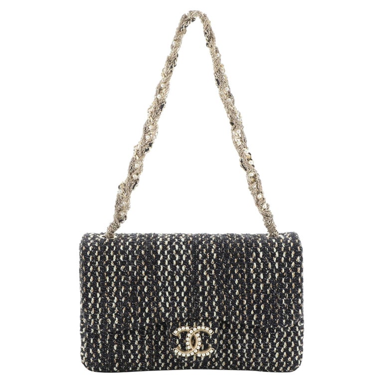 Chanel Westminster Tangled Pearl Chain Flap Bag Tweed Medium at 1stDibs ...