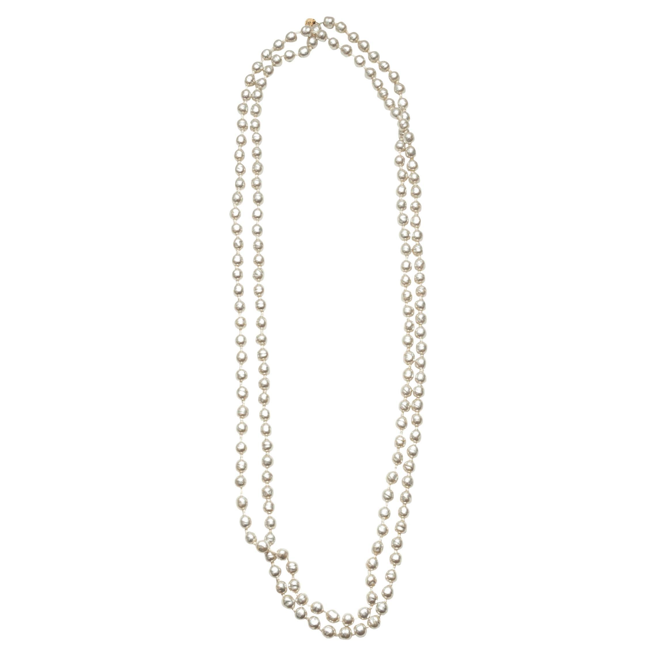 Chanel White 1981 Freshwater Pearl Necklace